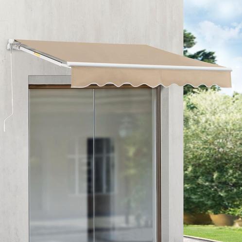 Zonnescherm Bitonto luifel handbediend met knikarm 350x250 c, Tuin en Terras, Zonneschermen, Nieuw, Verzenden