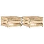 vidaXL Tuintafels 2 st pallet geïmpregneerd grenenhout, Verzenden, Nieuw