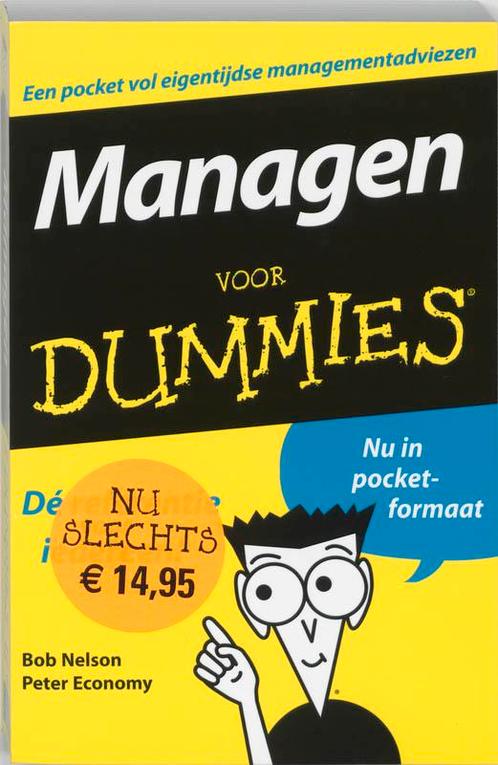 Managen voor Dummies / Voor Dummies 9789043008501 Bob Nelson, Boeken, Economie, Management en Marketing, Gelezen, Verzenden