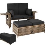 Wicker bank Kreta met aluminium frame, inclusief beschermhoe, Verzenden, Nieuw
