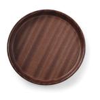 Dienblad - &amp;#216; 32cm - Mahonie look - Rond - Hoge rand, Verzenden