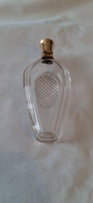 Parfumfles - Kristallen Hollandse parfum flacon afgezet met, Antiek en Kunst, Antiek | Goud en Zilver