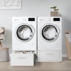 ML-Design Dubbel wasmachine-onderstel met 2 laden, zwart, 12, Verzenden, Nieuw