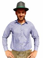Tiroler overhemd blauw-wit, Verzenden, Nieuw, Feestartikel