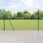vidaXL Hek met Paal Groen 1,2 x 25 m Staal, Tuin en Terras, Verzenden, Nieuw, IJzer