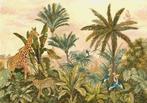 Jungle behang Tropical Vintage Garden, Huis en Inrichting, Stoffering | Behang, Ophalen of Verzenden, 10 tot 25 m²