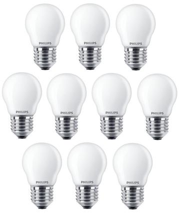 10 stuks Philips LED kogellamp E27 2.2W 250lm 2700K Mat N... beschikbaar voor biedingen