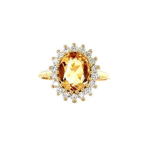 Lady Di ring 14 krt - Sunflower, Sieraden, Tassen en Uiterlijk, Ringen, Nieuw, Ophalen of Verzenden