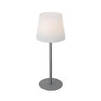 Tafellamp grijs oplaadbaar incl. LED en dimmer IP54 - Jude, Nieuw, Kunststof, Modern, Minder dan 50 cm