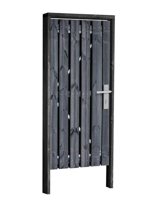Zwart grenen poort | Hoogte 190 cm | Incl. hang & sluitwer.., Tuin en Terras, Schuttingen, Minder dan 3 meter, Nieuw, IJzer, 1 tot 2 meter