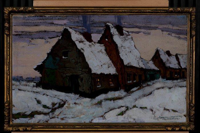 Pol van de Broeck (1887-1927) - Winterlandschap, Antiek en Kunst, Kunst | Schilderijen | Klassiek