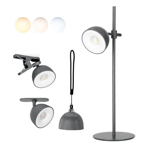 LED Orbi 2,5W 4in1 Bureaulamp magnetisch Grijs - CCT, Huis en Inrichting, Lampen | Tafellampen, Nieuw, Kunststof, Ophalen of Verzenden
