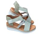 Trendy Zomers Sleehak Mint, Kleding | Dames, Schoenen, Ophalen of Verzenden, Nieuw, Groen, Sandalen of Muiltjes