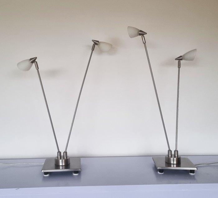 Sompex - Lamp - metaal, melkglas - Twee tafellampen, Antiek en Kunst, Kunst | Designobjecten