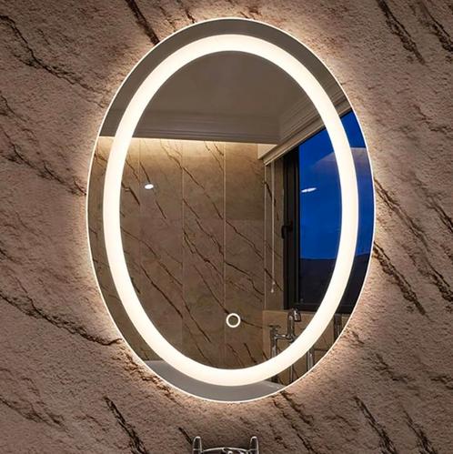 SALE - Mandal 60 x 80 - Frameloos - Spiegel - Ovaal -, Huis en Inrichting, Badkamer | Badkamermeubels, Nieuw, Ophalen of Verzenden