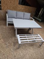 Showroommodel Jamaica dining loungeset 3 delig aluminium wit, Ophalen of Verzenden, Nieuw