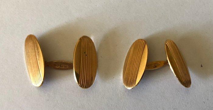 Manchetknopen - 18 karaat Geel goud, Sieraden, Tassen en Uiterlijk, Antieke sieraden