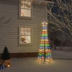 vidaXL Kegelkerstboom 108 LEDs 70x180 cm meerkleurig, Diversen, Kerst, Nieuw, Verzenden