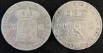Nederland. Willem III. 2,5 Gulden 1866 + 1873 ( WIllem III ), Postzegels en Munten, Munten | Nederland