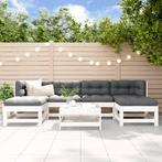 vidaXL 7-delige Loungeset massief grenenhout wit, Verzenden, Nieuw, 7 zitplaatsen, Loungeset