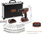 BLACK+DECKER BDCDC18BAFC-QW Accuboormachine kit - 18V - 80, Doe-het-zelf en Verbouw, Gereedschap | Boormachines, Verzenden, Zo goed als nieuw