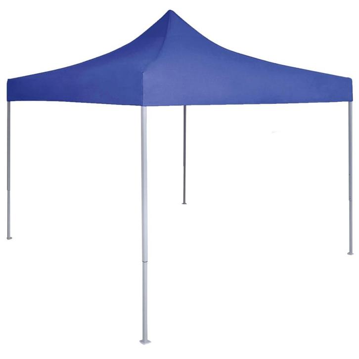 vidaXL Partytent professioneel inklapbaar 2x2 m staal blauw, Tuin en Terras, Partytenten, Partytent, Nieuw, Verzenden