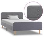 vidaXL Bedframe stof lichtgrijs 100x200 cm, Huis en Inrichting, 100 cm, Eenpersoons, Verzenden, Nieuw