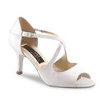 Bruidsschoenen Wit Satijn - Suede Zool - Dames Ballroomschoe, Verzenden, Nieuw