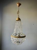 Hangende plafondlamp - Kristal, Messing, Antiek en Kunst