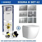 Geberit UP720 Toiletset Compleet | Inbouwreservoir | Sigma 8, Doe-het-zelf en Verbouw, Sanitair, Nieuw, Overige typen, Ophalen of Verzenden