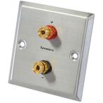 Dynavox Luispreker wandplaat - 1-voudig - Verguld - 86x86mm, Verzenden, Nieuw