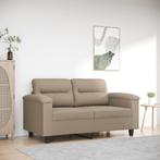 vidaXL Tweezitsbank 120 cm microvezelstof taupe, Huis en Inrichting, Banken | Bankstellen, Verzenden, 150 tot 200 cm, Stof, Nieuw