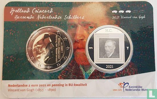 Nederland 2 euro 2021 (coincard - met zilveren penning) ..., Postzegels en Munten, Munten | Nederland, Losse munt, Goud, Zilver