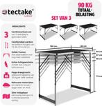 TecTake Aluminium Behangtafel 3-delig | Multifunctionele Taf, Verzenden, Nieuw