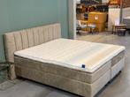 Luxe Boxspring Malaga beige hoofdbord bed matras topper, Huis en Inrichting, Ophalen, Beige, 180 cm, 200 cm