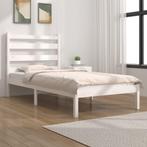 vidaXL Bedframe massief grenenhout wit 100x200 cm, 100 cm, Eenpersoons, Verzenden, Wit