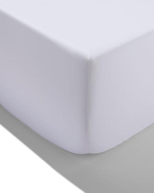 HEMA Hoeslaken satijn 180x220wit, Huis en Inrichting, Slaapkamer | Beddengoed, Nieuw, Verzenden