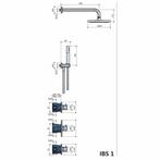 Thermostatische Inbouw Douche Set Buddy Met 2 Stopkranen Ibs, Ophalen of Verzenden, Nieuw