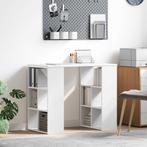 vidaXL Bureau met plank met opslag Wit 90 x 50 x 75 cm, Huis en Inrichting, Verzenden, Nieuw