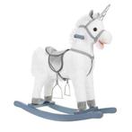 Hobbelpaard - Unicorn XL - wit - met zitting handvatten en, Verzenden, Nieuw