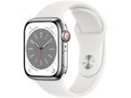 Apple Watch Series 8, 41mm, GPS + Cellular, RVS, Sportbandje, Verzenden, Zo goed als nieuw