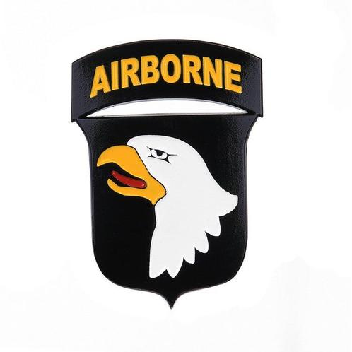 Metalen logo/schildje 101st Airborne Division - 8,5x6 cm NIE, Huis en Inrichting, Woonaccessoires | Tekstborden en Spreuken, Nieuw