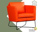 Leren fauteuil Crossover - Toledo Orange (oranje), Huis en Inrichting, Fauteuils, Nieuw, Ophalen of Verzenden, 50 tot 75 cm, Industrieel, Modern