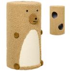 Bear Scratcher, 2 Cat Caves, 1 Scratcher Pad, Wit + Bruin, Dieren en Toebehoren, Katten-accessoires, Nieuw, Verzenden