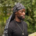 Durag / Du-rag / Do-rag / Bandana - Unisex - Zwarte mud, Kleding | Heren, Ophalen of Verzenden, Nieuw