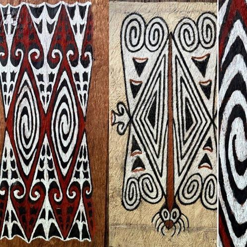 2 Boombast schilderingen - Sentani - Tapa - West-Papua (New, Antiek en Kunst, Kunst | Niet-Westerse kunst