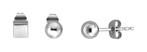 Esprit ESER00422500 Twine oorknoppen - Staal - Zilverkleurig, Sieraden, Tassen en Uiterlijk, Oorbellen, Nieuw, Verzenden