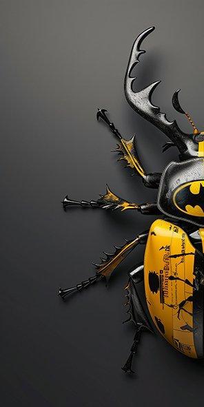 F2B - BeetleCan Batman 5I8, Antiek en Kunst, Kunst | Schilderijen | Modern