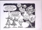Pentekening Amerika - Gespierde liberaal (lijst optie), Verzenden