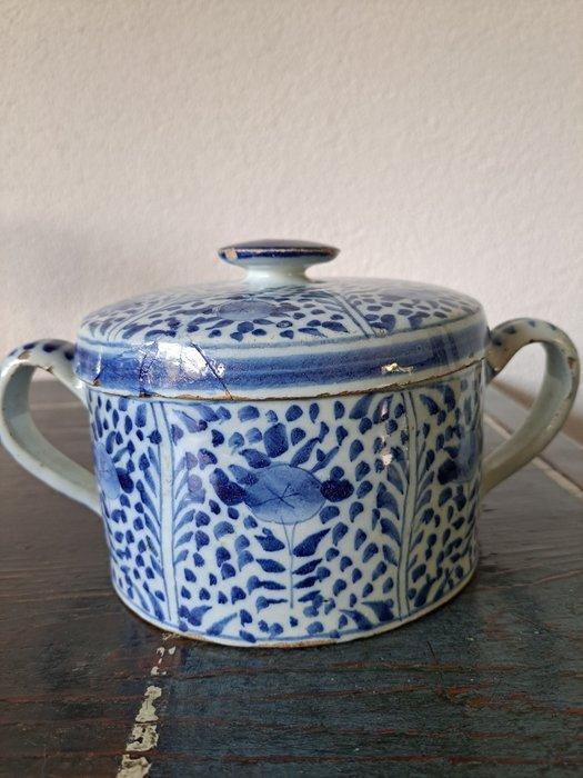 Delft, Plateelbakkerij - Boterschotel - Aardewerk, Antiek en Kunst, Antiek | Glas en Kristal